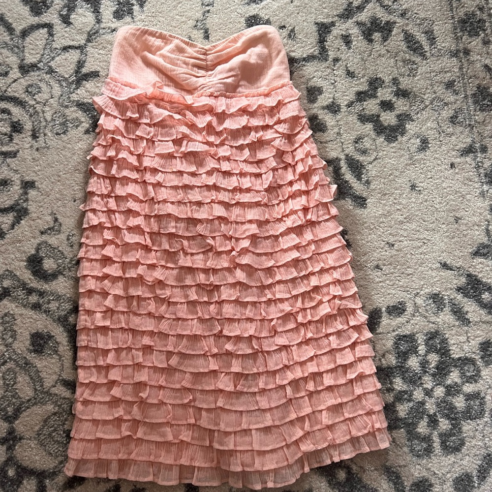 Beautiful jcrew light pink/peach strapless dress